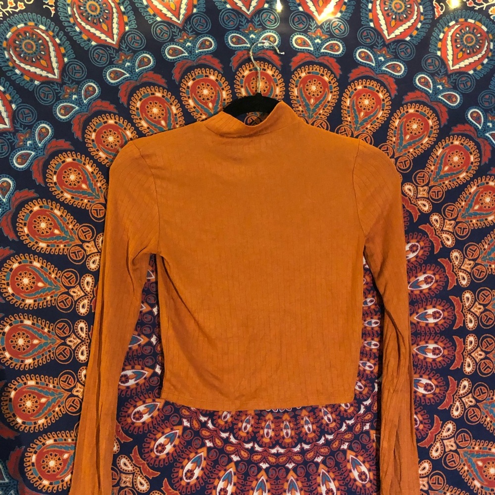 orange crop top